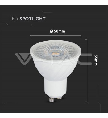 Spot LED Cip SAMSUNG GU5.3 6.5W MR16 LentilÄƒ de Plastic 110` 6400K COD:206